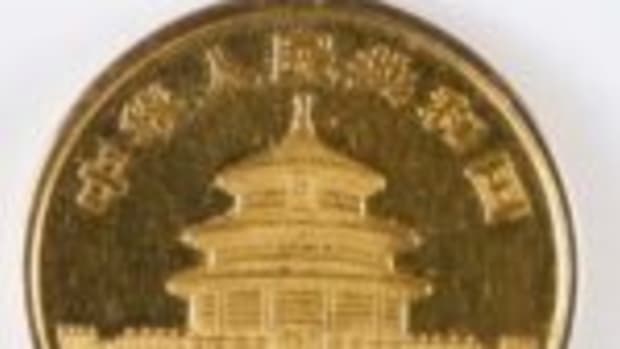 Chinese 1 ozt. fine gold coin. ($800 - $1000)