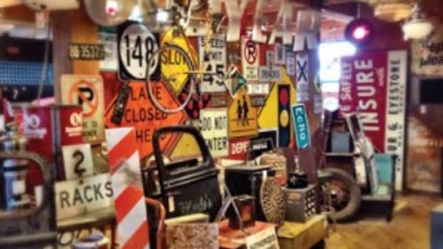 Vintage signs at West End Architectural Salvage