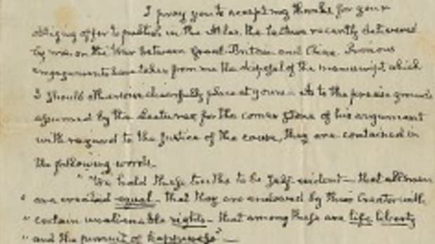 Autographed letter of John Adams
