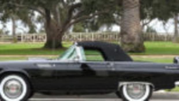 Marilyn Monroe’s raven black 1956 Thunderbird is estimated to fetch $300,000-$500,000 at auction. Courtesy Julien’s Auctions
