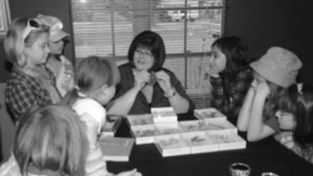 Pamela Wiggins sharing wisdom with kids