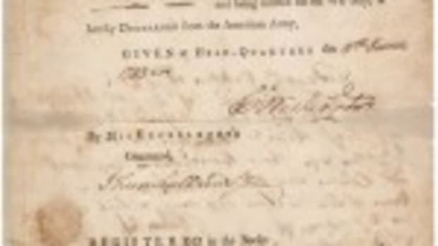 George Washington signed discharge document