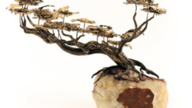 Brutalist bonsai sculpture