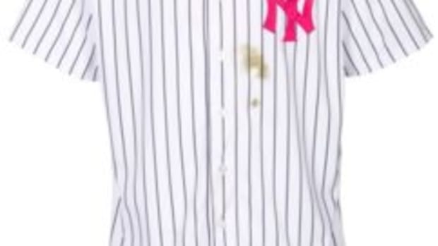  New York Yankees jersey, worn by Aaron Judge during the Mother's Day game in 2017.