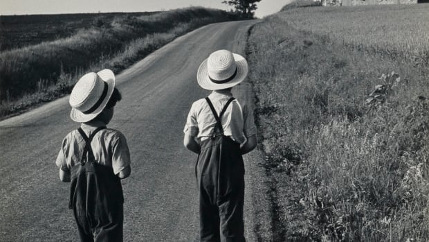The photograph "Two Amish Boys, Lancaster, PA" (1962), by George Tice, sold for $3,250 at auction.