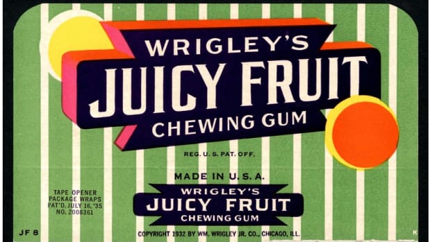 1932 Juicy Fruit Box Fly for US Market