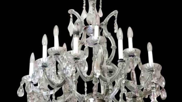 A rescued crystal chandelier.