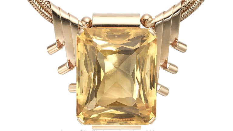 Joan Crawford's Favorite Citrine Jewelry Suite Heads to Auction
