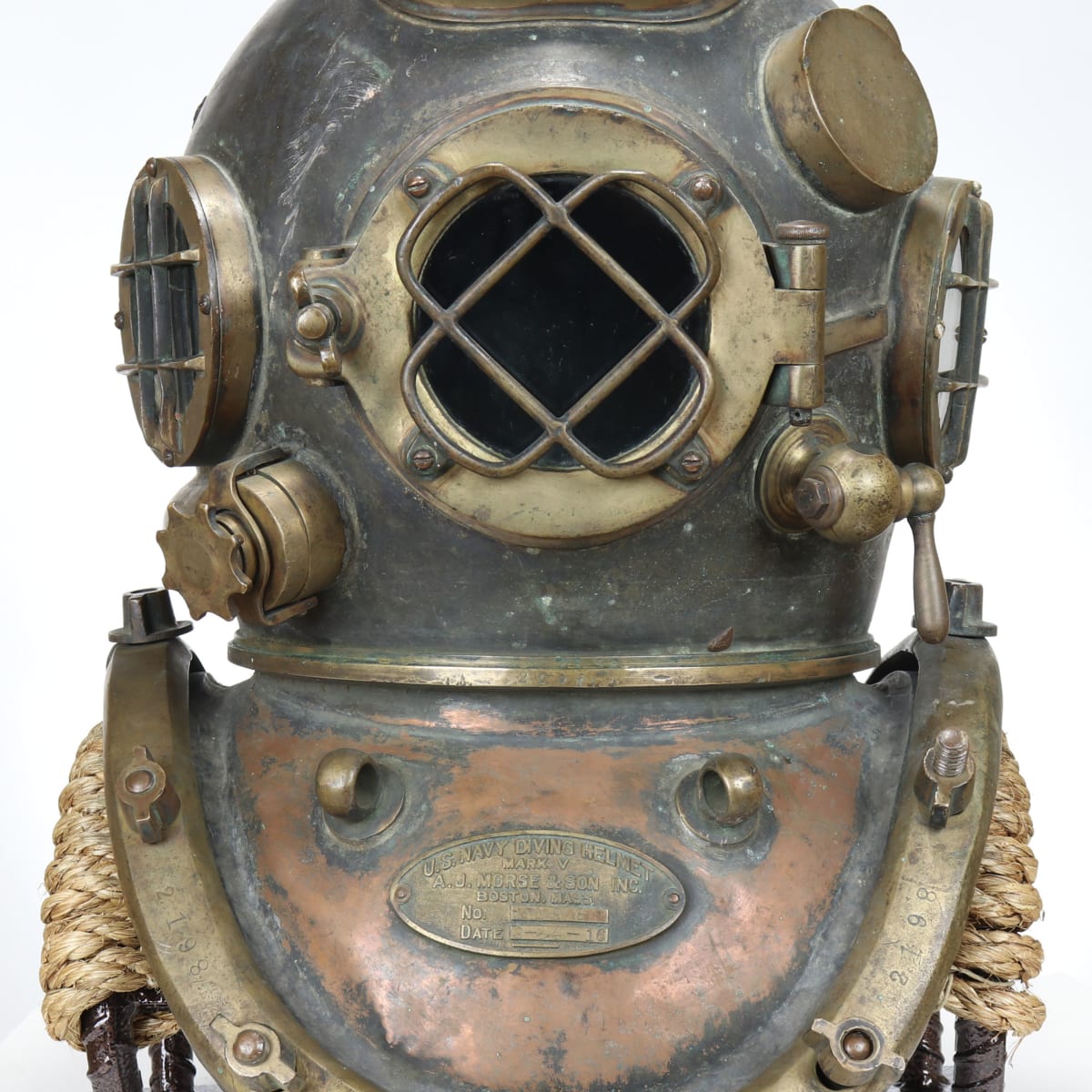 Details about   Antique Solid Steel & Brass Scuba Mini Diving Helmet US Navy Mark V Divers helm 