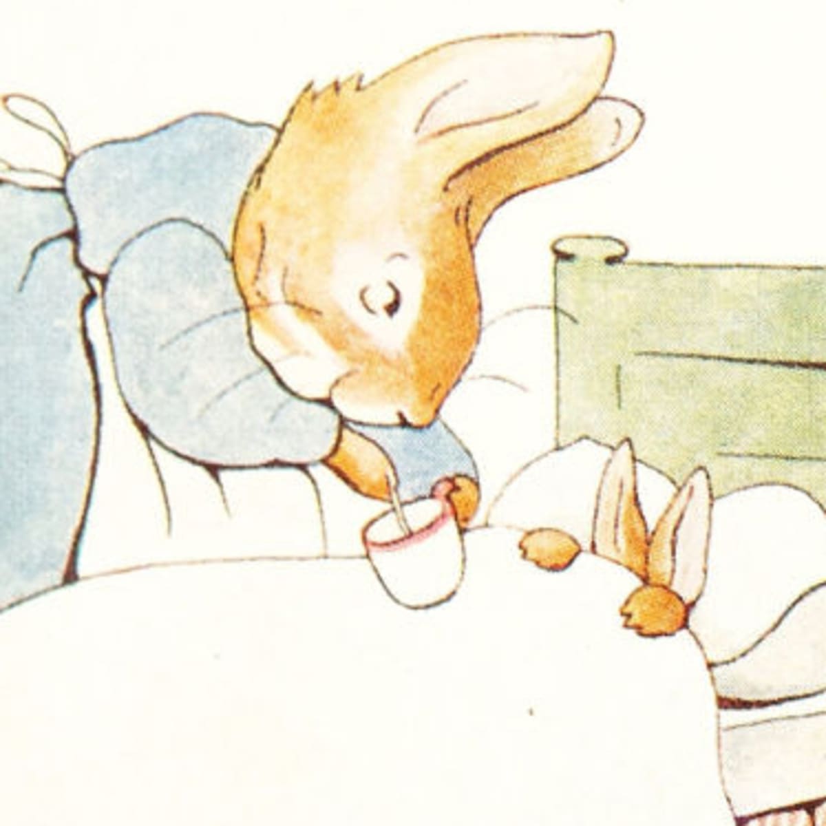 Whimsical Nursery Art \u2013 Cute Retro Animals 1984 Beatrix Potter The Tale of Peter Rabbit Original Large Vintage Print