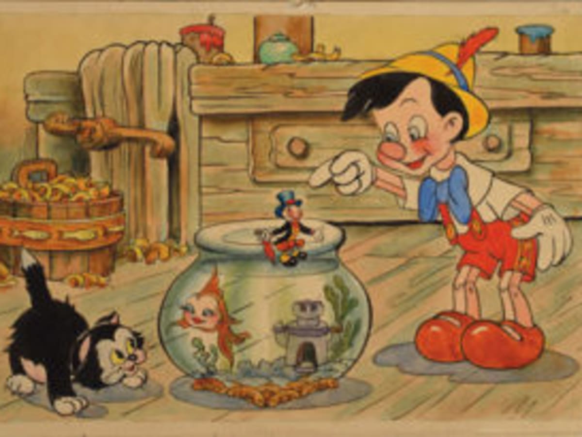 Set of original Pinocchio watercolors set to sell Dec. 6 - Antique Trader