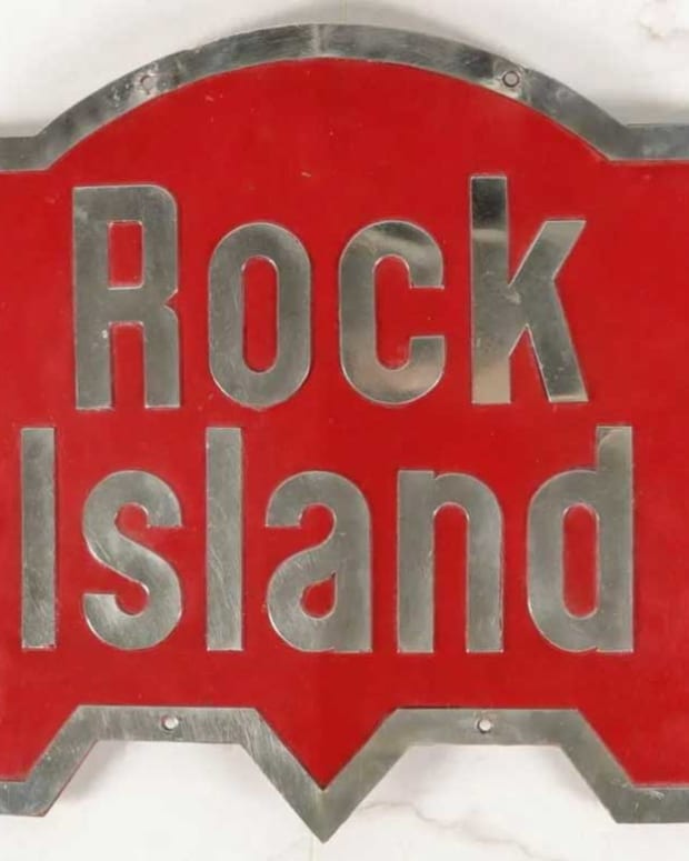 Rock Island diesel locomotive nose sign