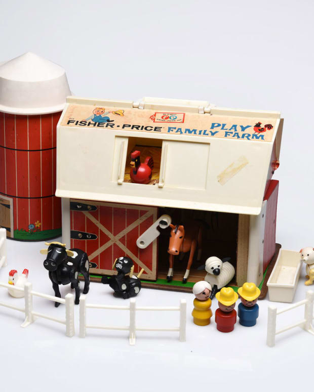 A vintage Fisher-Price Family Farm set harvests childhood memories when you open the door. Who knew a "moo" was so powerful?