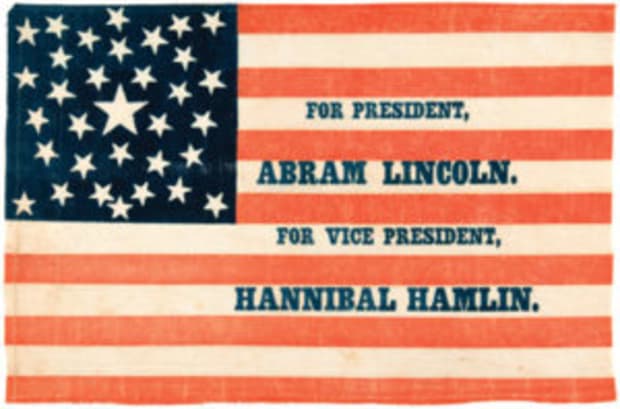 31 Star Civil War Flag...President Abraham Lincoln Campaign Flag 