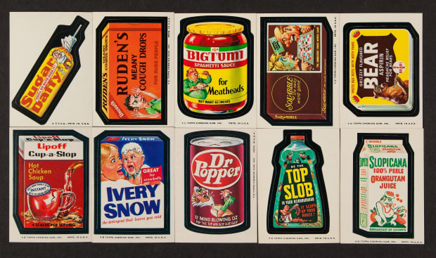 2012 WACKY PACKAGES OLD SCHOOL 3 1967 COMPLETE TAN SET W/ CHECKLIST 11 CARDS 