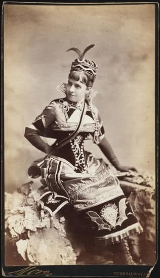 Miss Elizabeth "Lizzie" Pelham Bend, dressed as Vivandiere du Diable possibly for the Opera Bouffe quadrille.