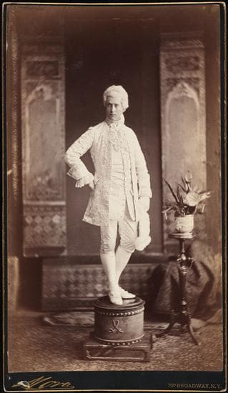 As part of the Dresden quadrille, John E. Cowdin also looks like a white porcelain doll.