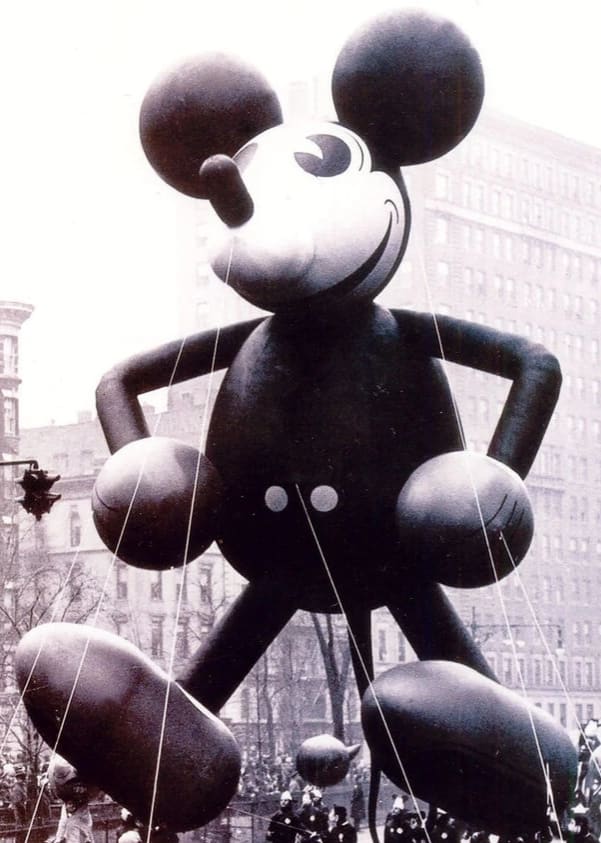Mickey Mouse makes his debut in 1934.