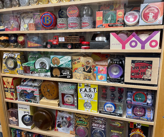 A variety of other yo-yos in the museum's collection.