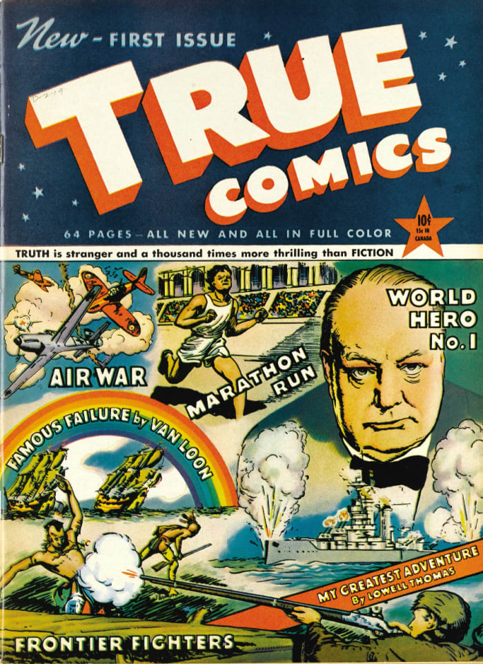 The first issue of True Comics from April 1941. This sold for $1,315 at Heritage Auctions.