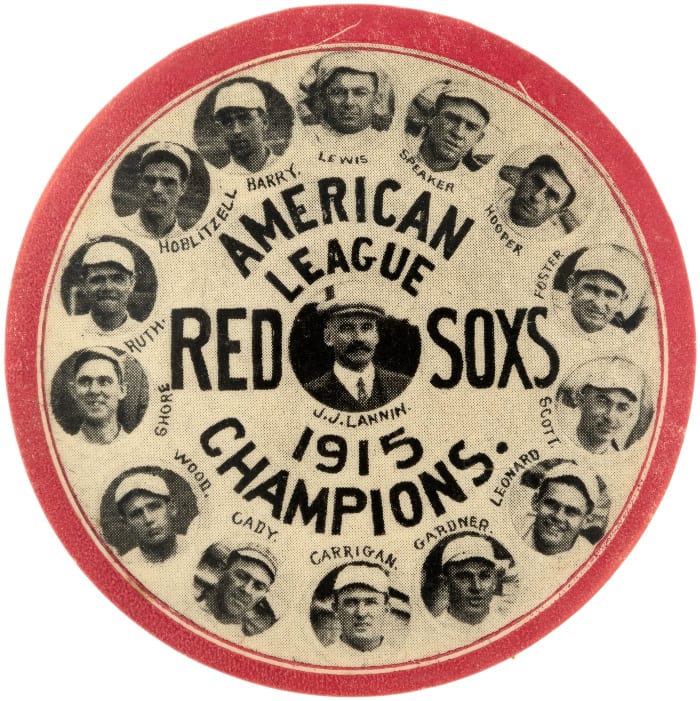 This exceedingly rare Babe Ruth/Boston Red Sox pinback button from the  Paul Muchinsky Collection sold for a world record $70,092.