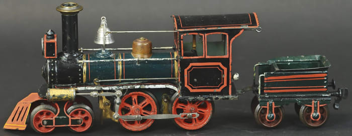 Marklin American Outline 4-4-0 Locomotive, circa 1895-1903, below, was the top lot in the whole Paul Cole Collection and sold for $90,000.
