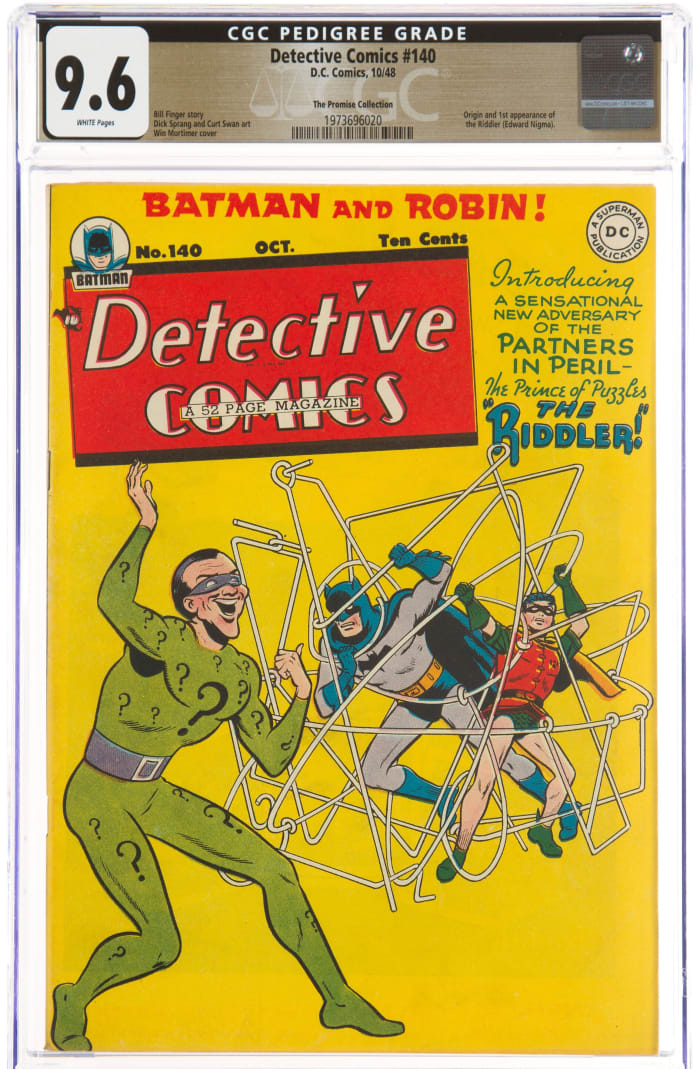 Detective Comics #140 and Phantom Lady #17, shown below, were not only the top lots in The Promise Collection, they each sold for a record $456,000.