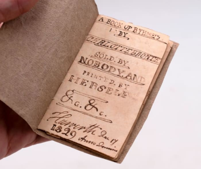 Brontë's tiny book was "sold by nobody and printed by herself."