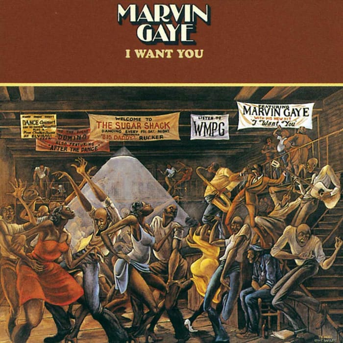 Marvin Gaye's 1976 album cover for 'I Want You' features a variation of 'The Sugar Shack'. 