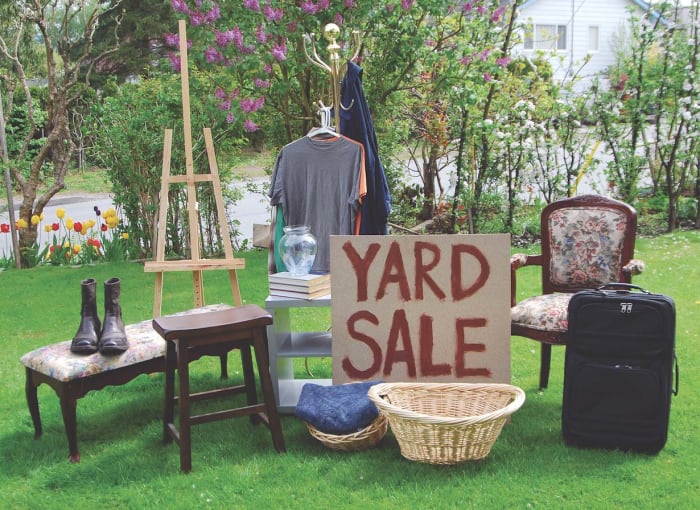 Yard Sale set up