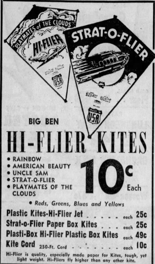 Advertisement for Hi-Flier Kites