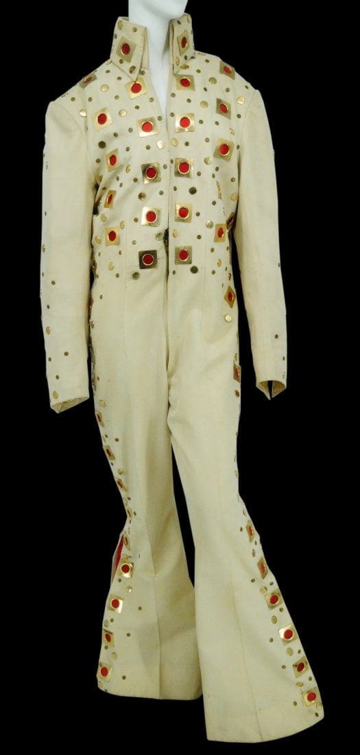 Elvis Presley's stage-worn Madison Square Garden eyelet jumpsuit; estimate: $1.5-$2 million.