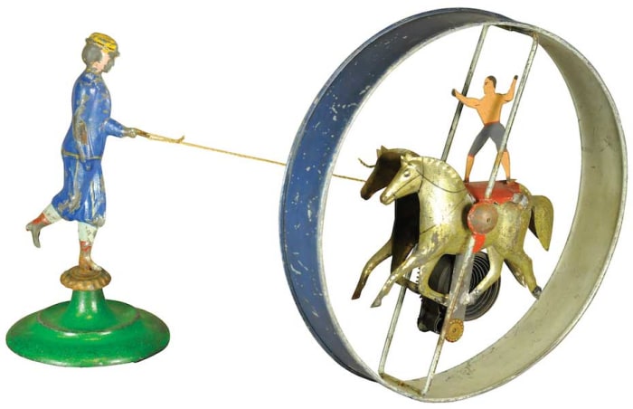 Althof Bergmann Mechanical Circus Rider clockwork hoop toy