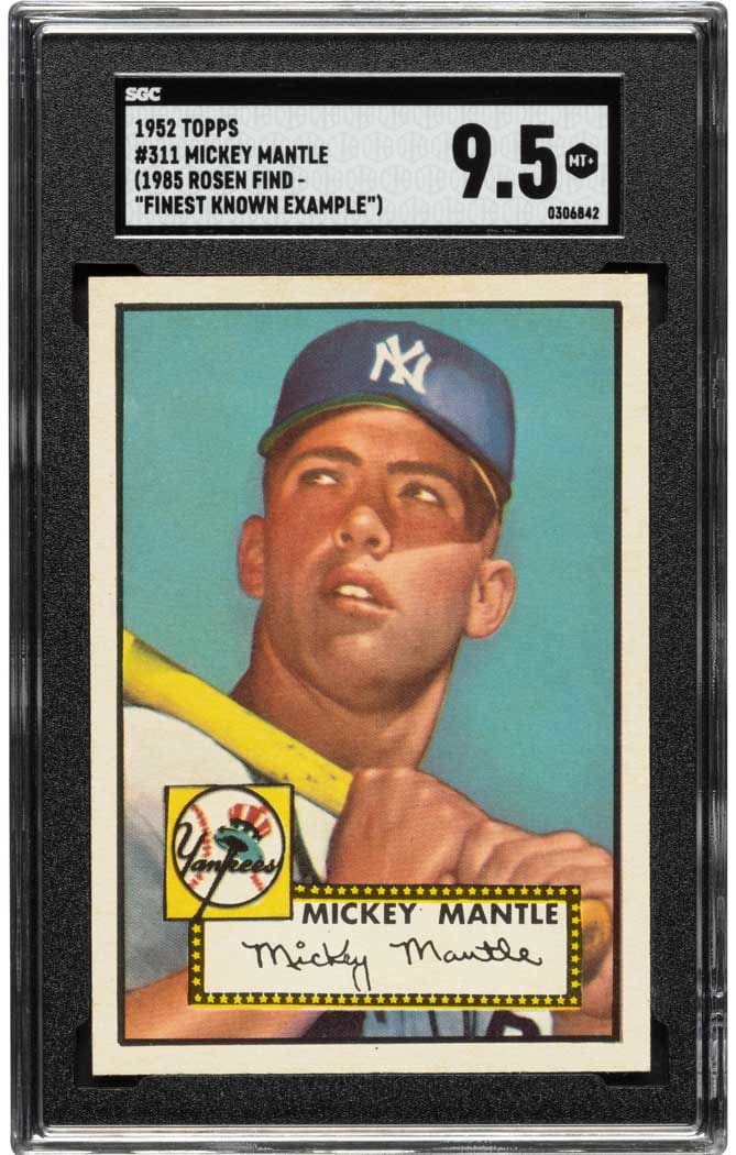 1952 Topps Mickey Mantle baseball card
