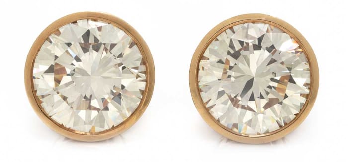 Diamond stud earclips, $137,500