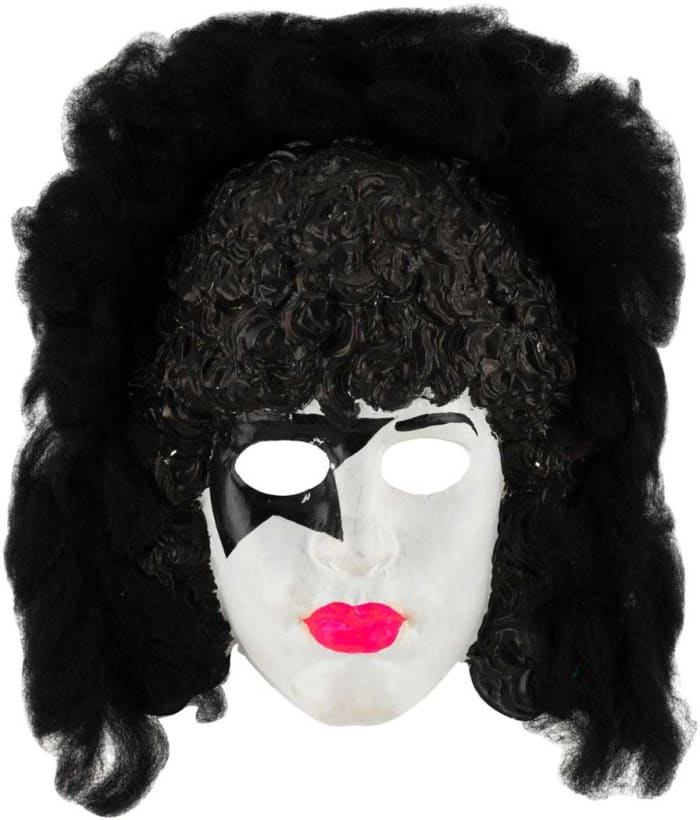 Unique prototype mask of Paul Stanley, founding member of KISS, from the Collegeville archive, 1979, mask only; $389.