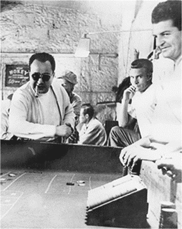Inmates gambling in the Bullpen.