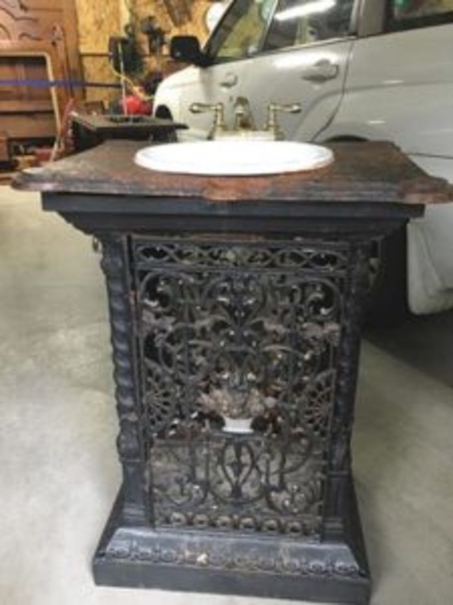 Antique appraisal for this radiator guard converted into a sink