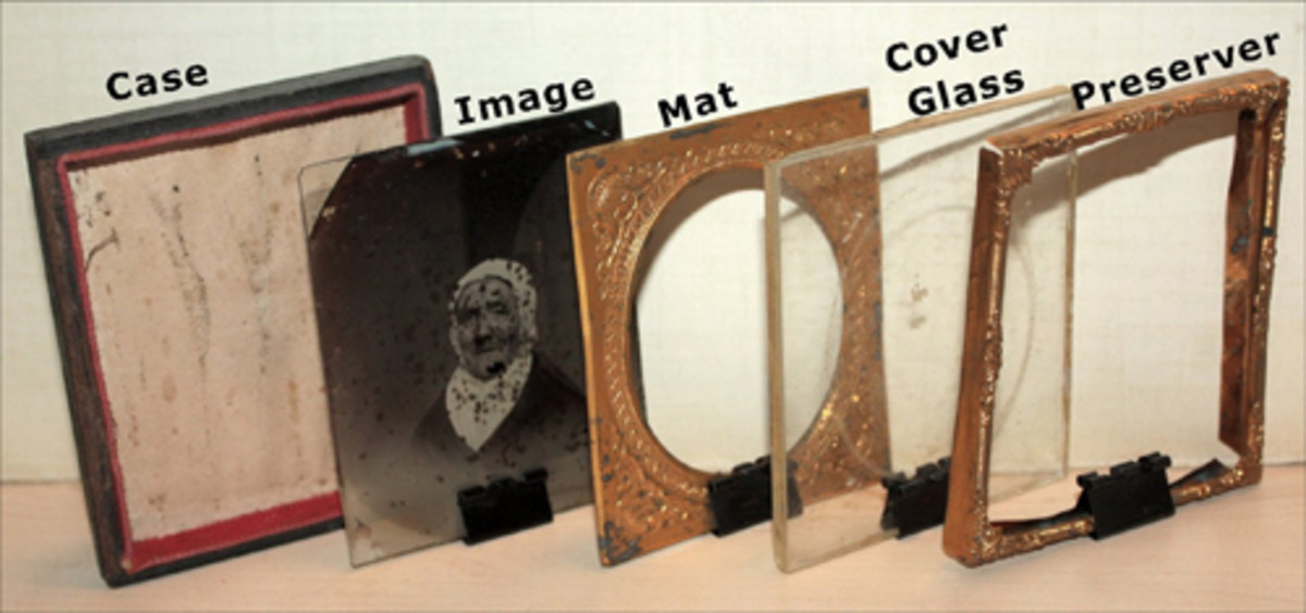 Exploded view of photographic case