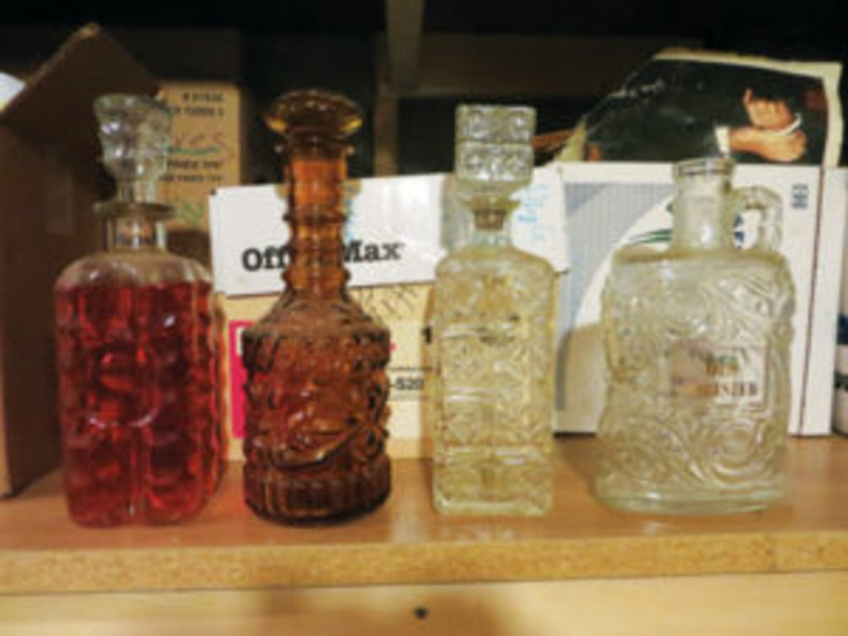 Bottles and decanter collection