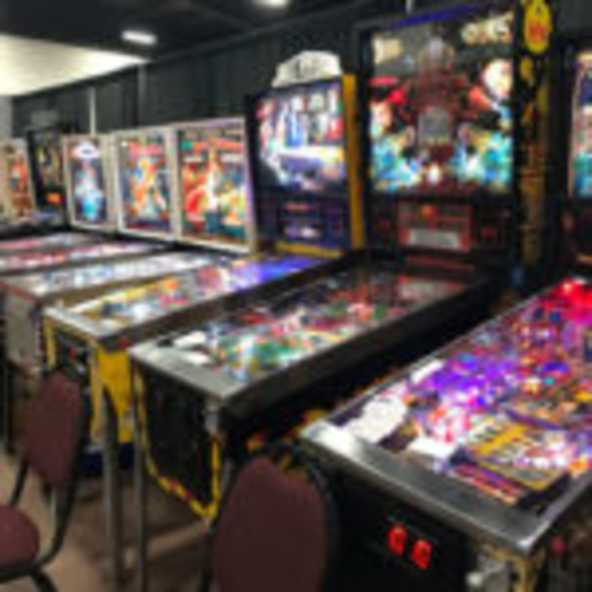 Pinball machines at the Chicagoland coin-op and advertising show. Photo courtesy Tilt Promotions