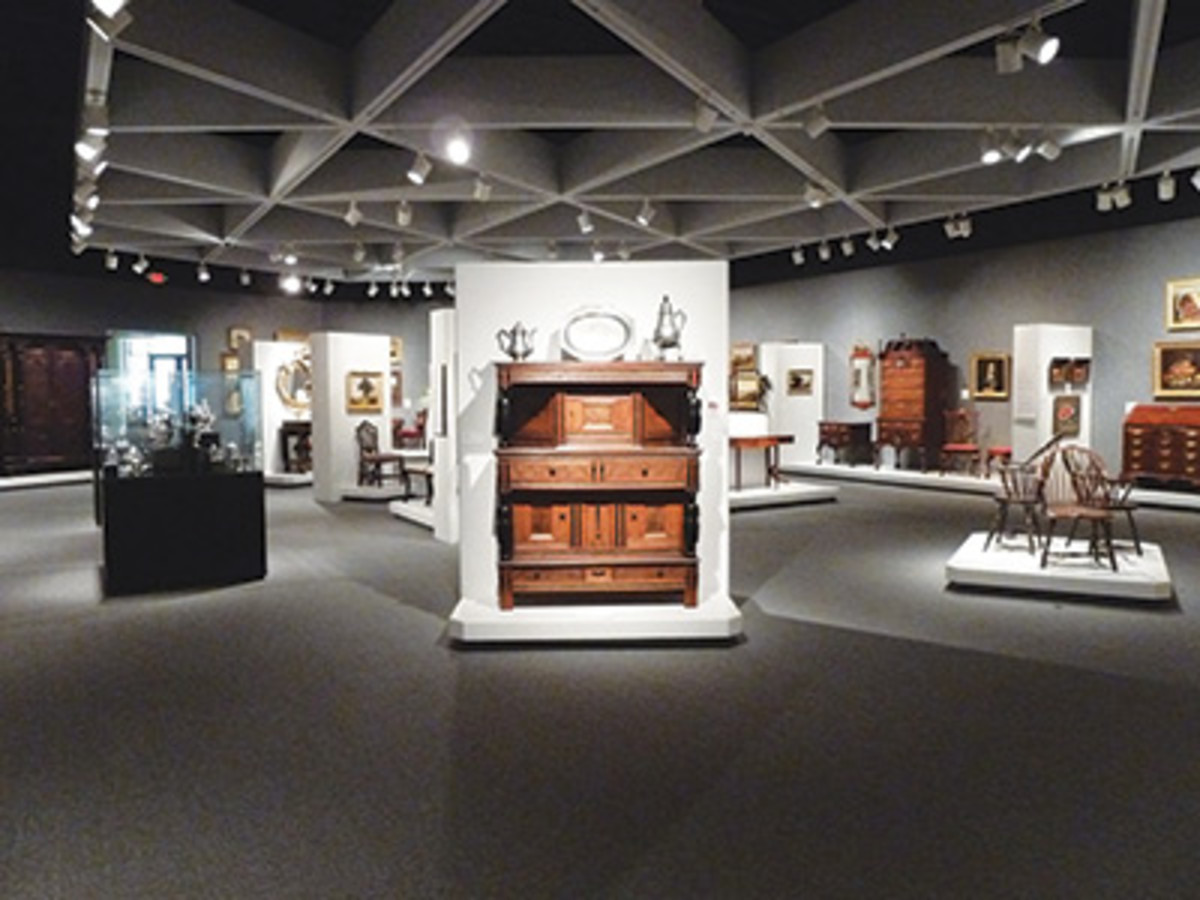  The first look at the Gallery shows you panorama of American antique furniture that yells out to you “Hurry” but don’t. All photos courtesy of Fred Taylor.