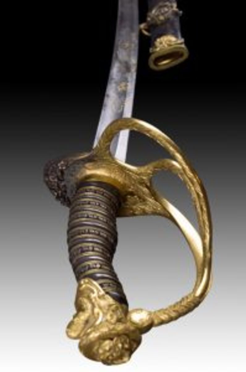 Civil War sword handle
