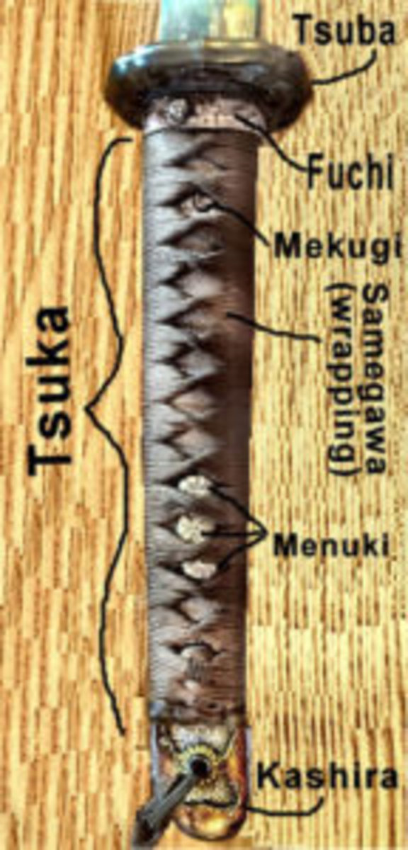 Japanese sword handle parts