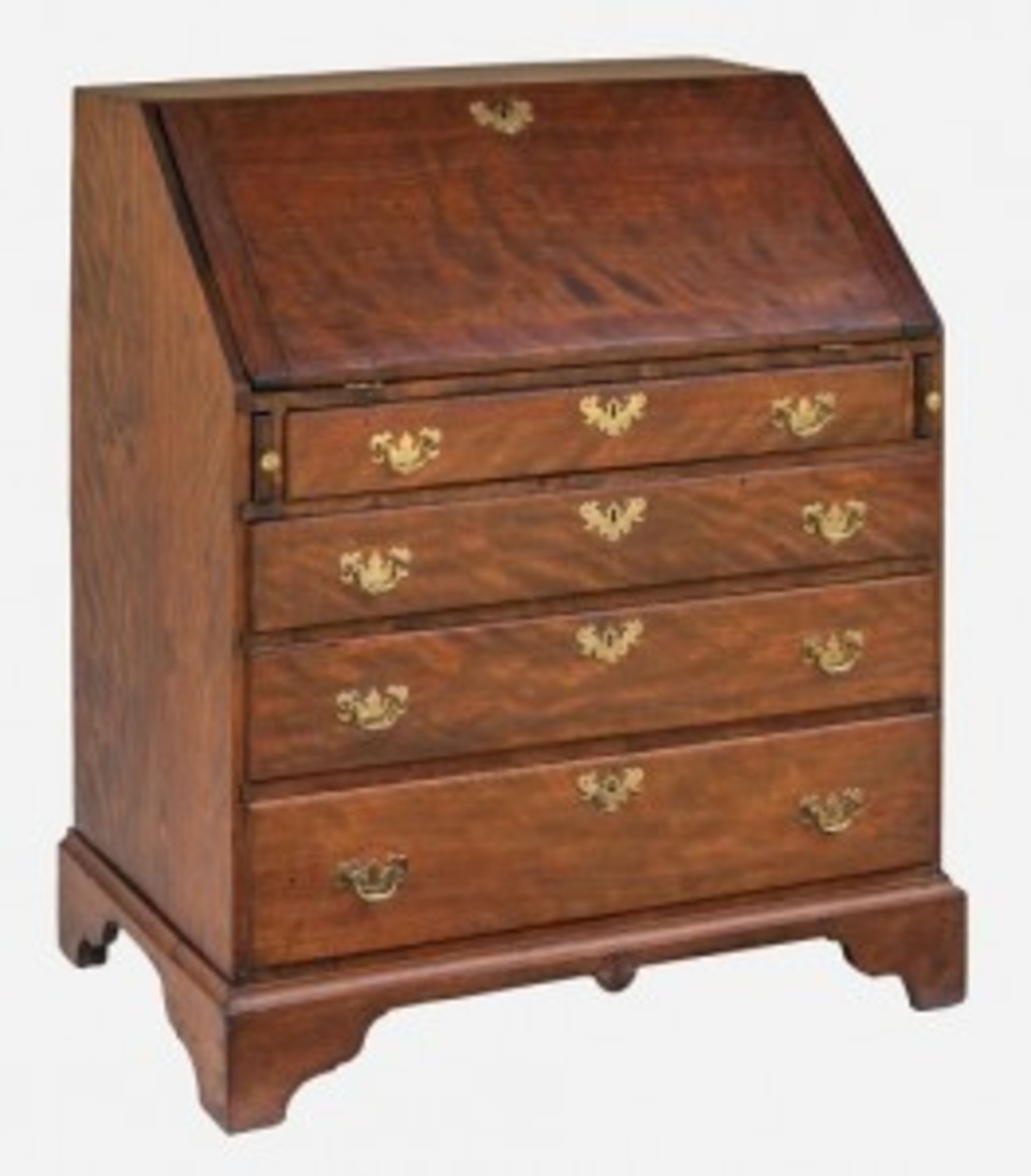 18th century slant lid chest