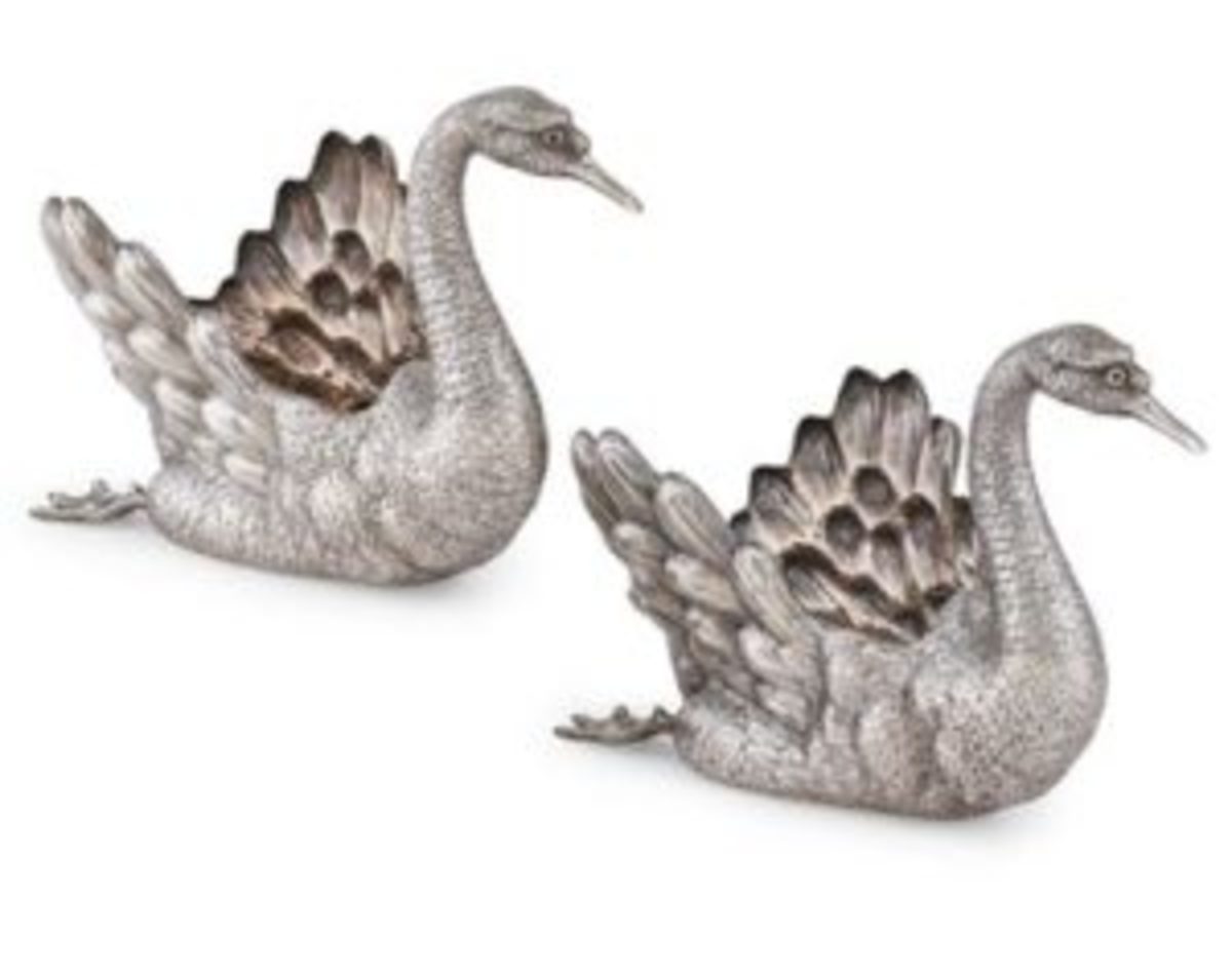Buccellati sterling swans