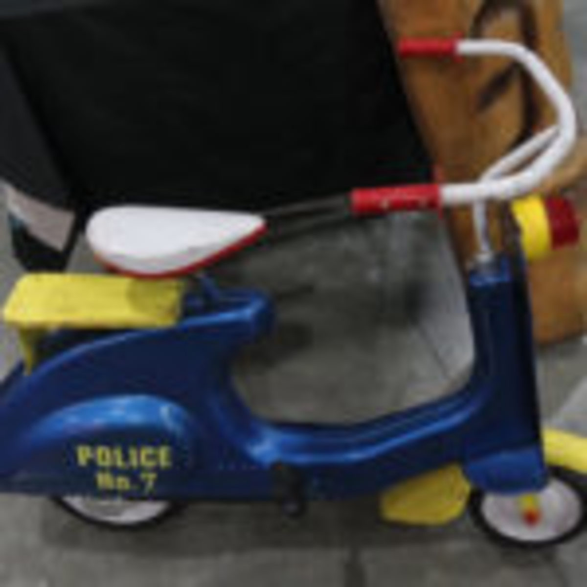 A hard to find Police pedal-car motorcycle was in the ZAPS booth.