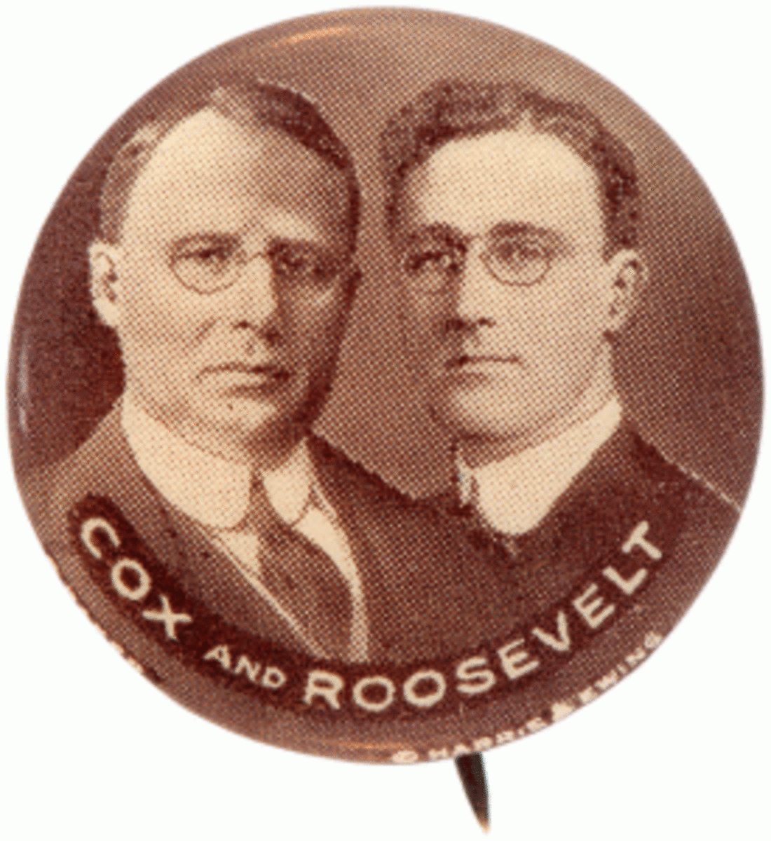 Cox and Roosevelt jugate button