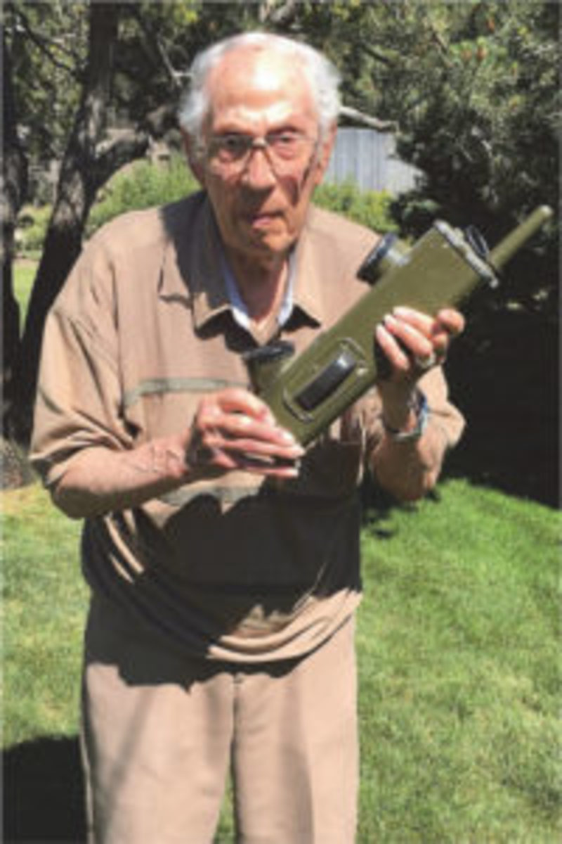 Neil Gallensky's dad with a wireless radio