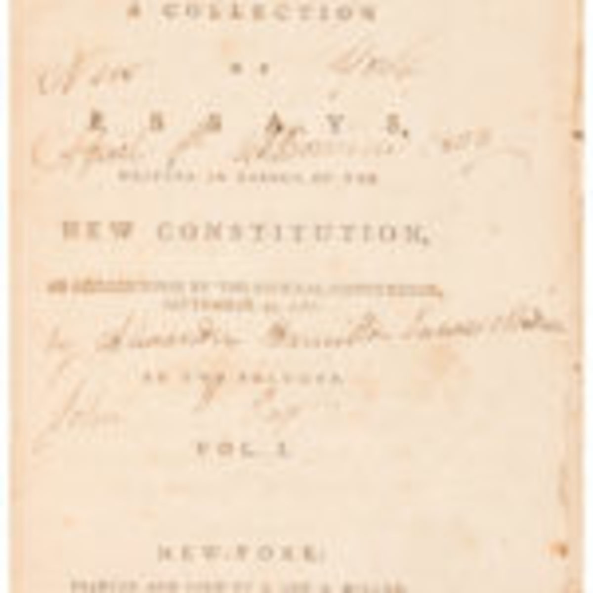 The Federalist title page.